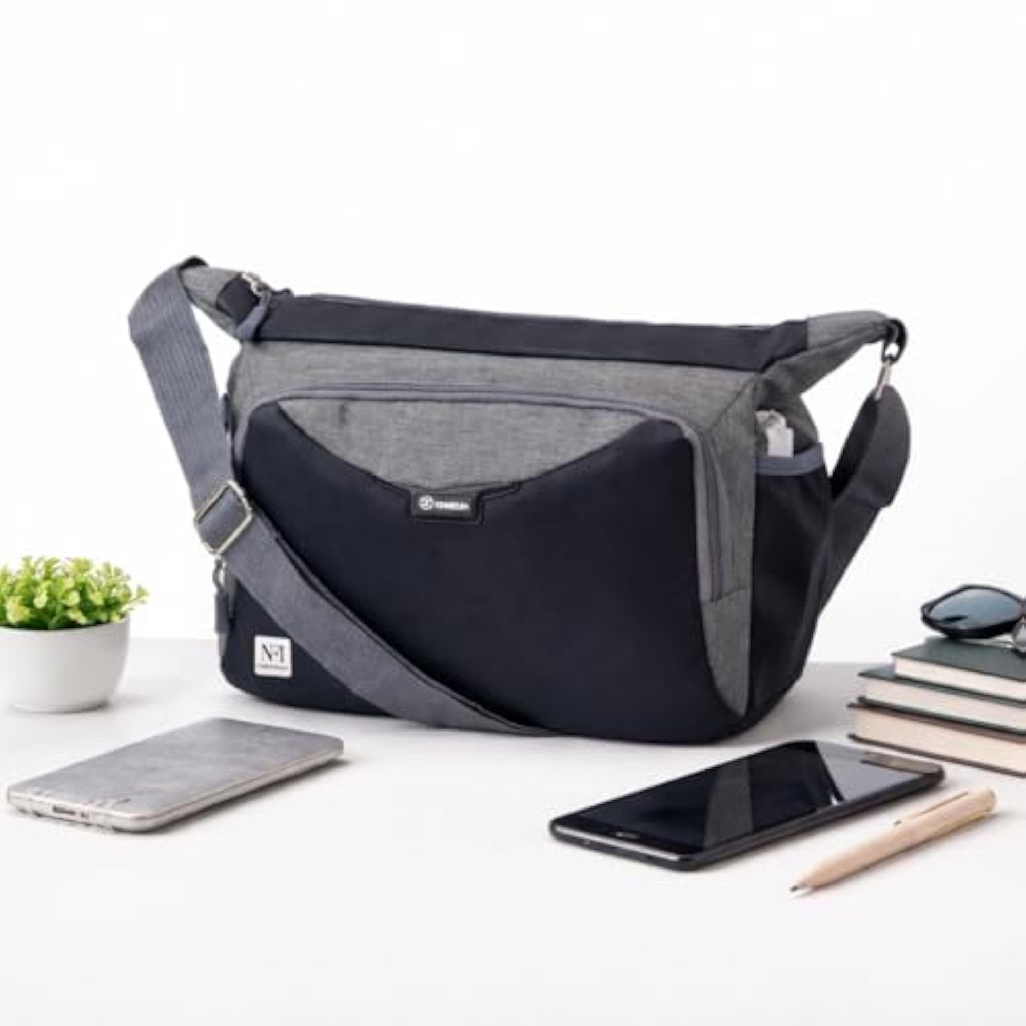 Sling Cross Body Bag for Travel & Business, Adjustable Strap